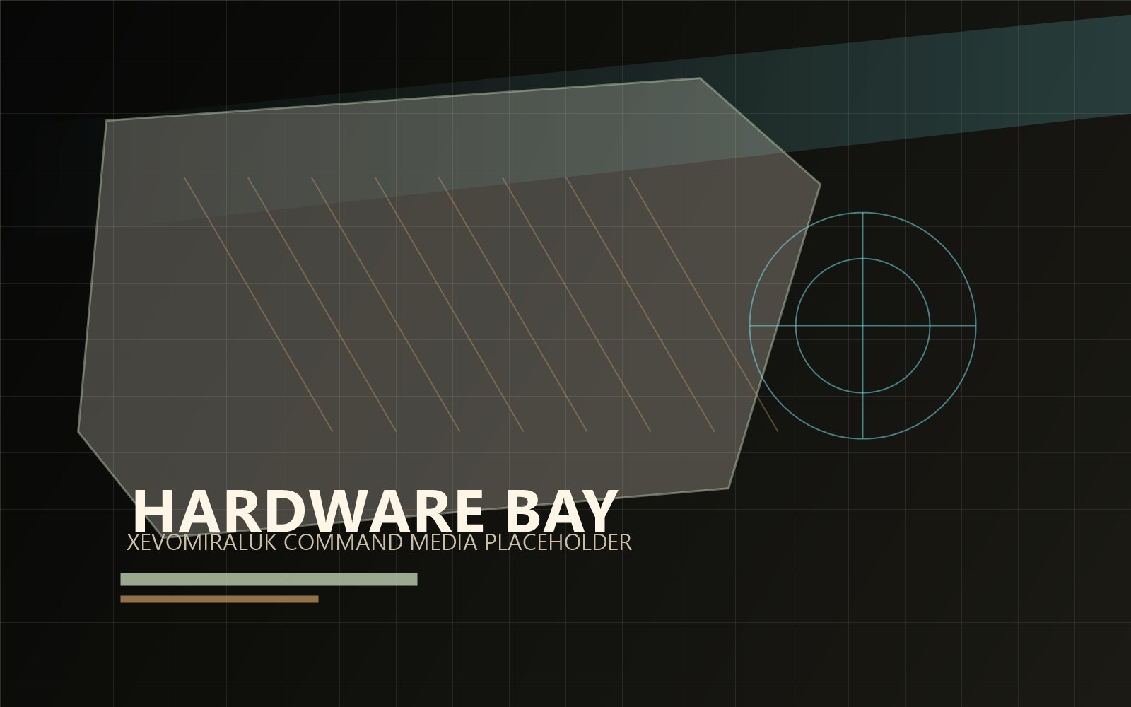 Hardware station with futuristic lighting